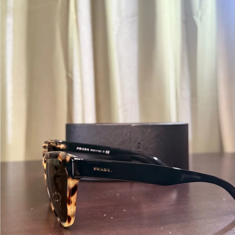 Prada Tortoiseshell Sunglasses with Black Lenses - Picture 5 of 8